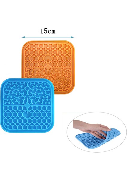 W053 Silikon Yalama Pedi Pet Köpek Yalama Pedi Banyo Fıstık Ezmesi Yavaş Yeme Yalama Besleyici Kediler Lickmat Besleme Köpek Yalama Mat (Yurt Dışından) indirimleri