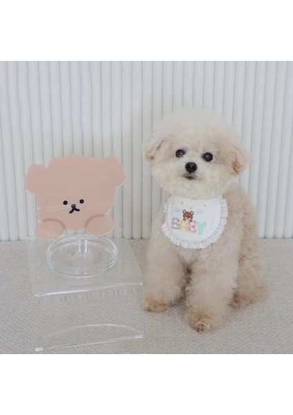 Pomeranian Etiketler Ins Yeni Sevimli Evcil Hayvan Kafası Akrilik Besleme Rafı Köpek Kase Kedi Sofra Şeffaf Yemek Kasesi Rafı Ayrılabilir Köpek Malzemeleri (Yurt Dışından) fırsatları