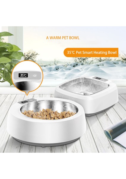 Kare Isıtma Kasesi Evcil Hayvan Maması Isıtma Sabit Sıcaklık Korumak Kedi ve Köpek Su Besleyici Paslanmaz Çelik Kase Pet Isıtma Besleme Suyu Besleyici (Yurt Dışından)