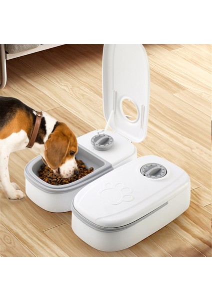 Pembe Büyük Kapasiteli Pet Kuru Gıda Kabı Pet Otomatik Zamanlama Besleyici Elektrikli Köpek Besleyici Çift Bulaşık Kase Kediler Köpek Evcil Hayvan Malzemeleri (Yurt Dışından) fiyatları