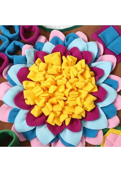 60X60 cm Pet Köpek Snuffle Mat Burun Kokusu Eğitim Koklama Pedi Köpek Bulmaca Oyuncak Yavaş Besleme Kase Gıda Dağıtıcı Halı Yıkanabilir Köpek Oyuncakları (Yurt Dışından)