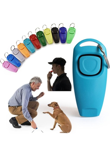 Koyu Mavi Sıcak Satış! Combo Köpek Clicker Düdük - Eğitim, Pet Trainer Kılavuzlu Köpek Yavrusu, Anahtarlıklı Evcil Hayvan Ekipmanları Pet Supplie (Yurt Dışından) fiyatları