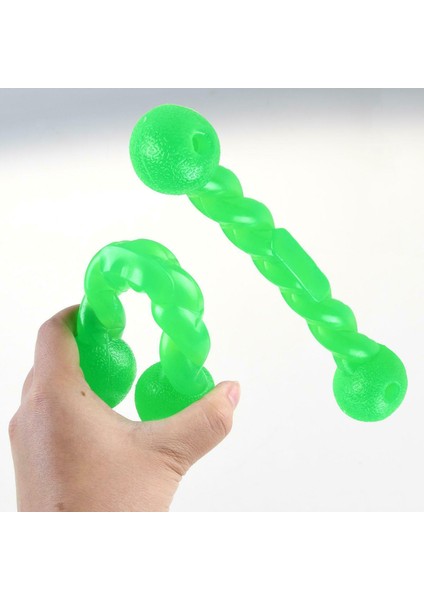 Yeşil 19 cm Pet Köpek Eğitim Interaktif Oyuncak Pet Komik Molar Sopa Güçlü Kauçuk Dayanıklı Dişler Temiz Oyuncak Uzun Boy Çiğnemek Oyuncak Orta Büyük (Yurt Dışından)