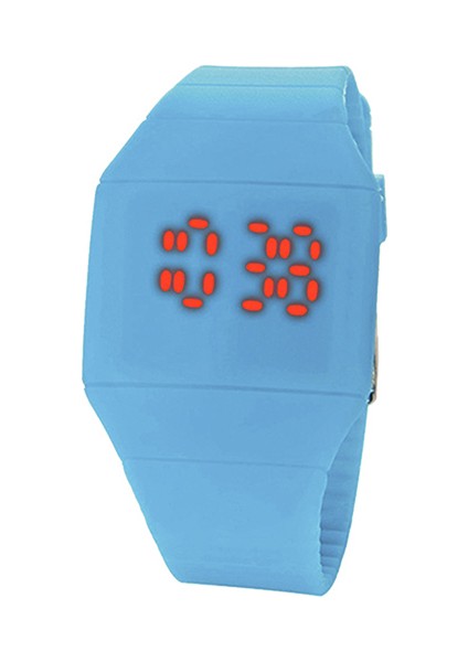 14888BLUE Moda Dokunmatik Ekran Saatler Erkekler LED Dijital Saatler Ultra Ince Moda Spor Saatler Erkekler Dijital Kol Saatleri Plastik (Yurt Dışından)