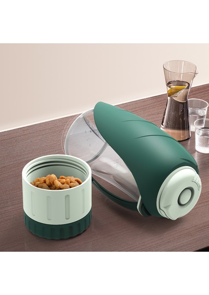 Yeşil 330ML 2 In 1 Çok Fonksiyonlu Pet Köpek Su Şişesi Silikon Katlanabilir Taşınabilir Yavru Yiyecek Kase Içme Dağıtıcı Seyahat Labrador Malzemeleri (Yurt Dışından)