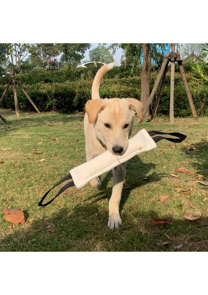Siyah Ayak Izleri Köpek Isırık Römorkör Oyuncak Dayanıklı Çekme Oyuncak 2 Yumuşak Güçlü Kolları Orta ve Büyük Köpekler Için Sert Jüt Bite Yastık Pet Köpek Malzemeleri (Yurt Dışından)