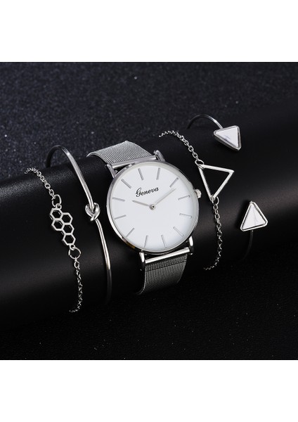 5 Adet Set Gül Altın W 5 Adet Set Kadın Bilezik Saatler Basit Bilek Izle Lüks Saat Kadınlar Için Kadın Kuvars Bayanlar Bilezik Izle Hediyeler Montre Femme (Yurt Dışından) indirimleri