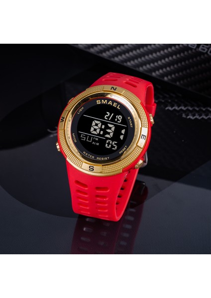 Siyah Altın Smael 1915 Spor Dijital Saatler Erkekler, 2022 5bar Su Geçirmez Chron Kronometre LED Çalar Saat Elektronik Bilek Saati (Yurt Dışından) fırsatları