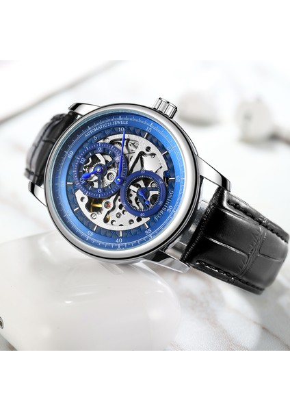 Altın Forsınıng Mavi Izle Basit Içi Boş 8 Kelime Mekanik Saat Dairesel Kemer Izle Alaşım Mekanik Saat (Yurt Dışından) modelleri