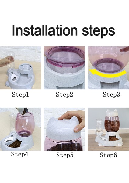 GRAY-2021 2.2l Pet Köpek Kedi Otomatik Besleyici Kase Köpekler Için Içme Suyu 528 ml Şişe Yavru Kedi Kaseler Yavaş Gıda Besleme Kabı Malzemeleri (Yurt Dışından) fırsatları