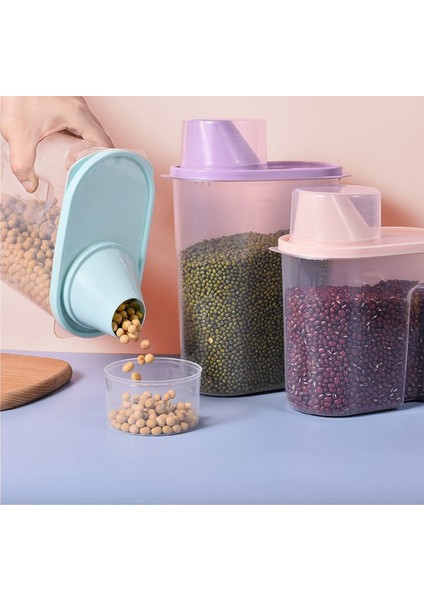 Pembe 3l Pet Gıda Saklama Kovası Mühürlü Nem Geçirmez Kutu Taşınabilir Çok Amaçlı Kolay Dökün Köpekler Kediler Gıda Ölçüm Kabı Evcil Hayvan Aksesuarları (Yurt Dışından) fırsatları