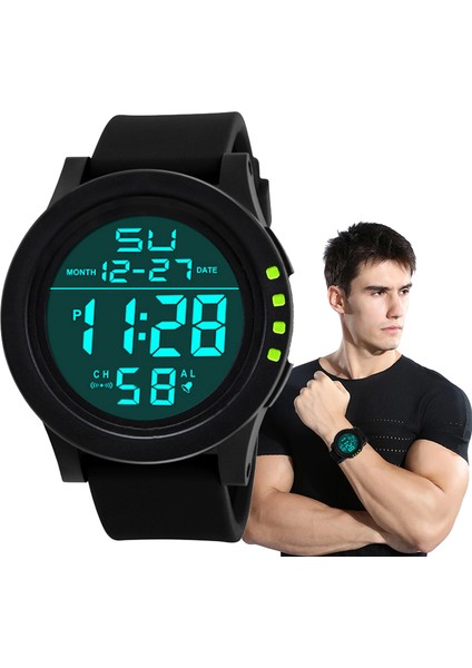 Beyaz 50 M Su Geçirmez Erkek Dijital Spor Açık Kol Saati Erkekler Için Otomatik Spor Otomatik Tarih Izle Erkek Akıllı Montre Homme (Yurt Dışından) fiyatları