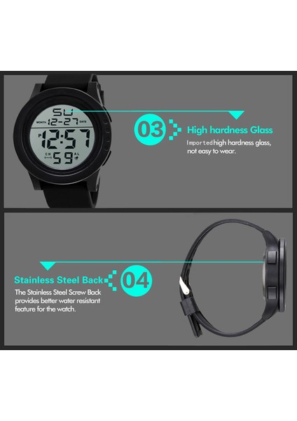 Beyaz 50 M Su Geçirmez Erkek Dijital Spor Açık Kol Saati Erkekler Için Otomatik Spor Otomatik Tarih Izle Erkek Akıllı Montre Homme (Yurt Dışından) indirimleri