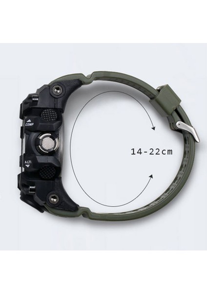 1545 Turuncu Smael 2021 Erkekler Askeri Izle 50 M Su Geçirmez Kol Saati LED Kuvars Saat Erkek Relogios Masculino Dijital Spor Saatler Erkek (Yurt Dışından) fiyatları