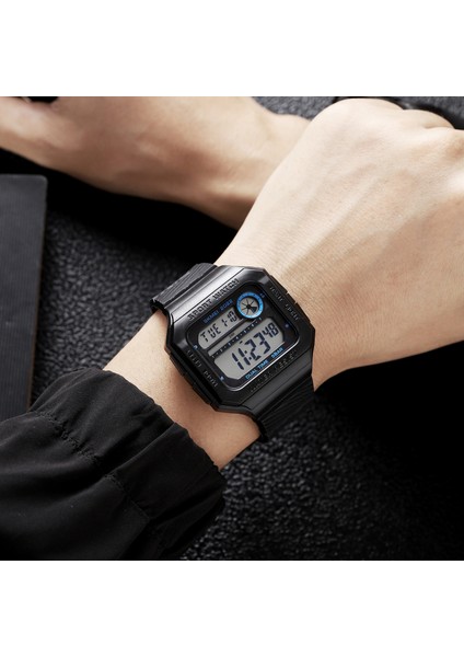 Yeşil Skmeı Üst Marka LED Dijital Spor Saatler Erkek Askeri Geri Sayım Takvimi Kol Saati 5bar Su Geçirmez Chrono Saat Montre Homme (Yurt Dışından) fırsatları