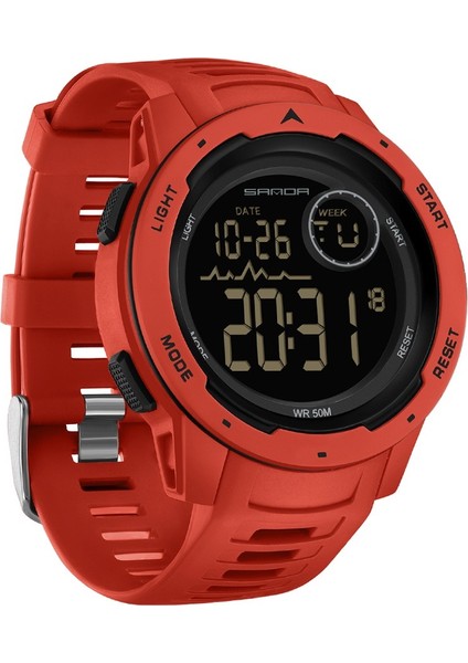 Tüm Siyah Moda Sanda Üst Marka Spor Erkek Saatler Geri Sayım Su Geçirmez LED Dijital Saat Adam Askeri Kol Saati Relogio Masculino 2125 (Yurt Dışından) fırsatları