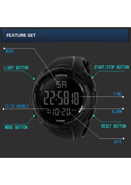 D Lüks Erkekler Analog Dijital Askeri Spor LED Su Geçirmez Kol Saati Relogio Masculino Часы Мужские Erkek Kol Saati Montre Mixte (Yurt Dışından) fırsatları