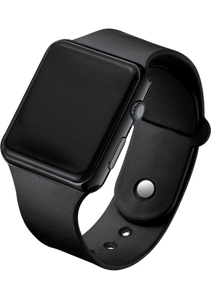 A001-SIYAH Siyah Erkek Izle Kadın Rahat Spor Saatler Beyaz LED Elektronik Dijital Şeker Renk Silikon Bilek Izle Çocuk Dropshipping (Yurt Dışından) modelleri