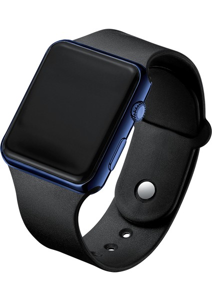 A001-SIYAH Siyah Erkek Izle Kadın Rahat Spor Saatler Beyaz LED Elektronik Dijital Şeker Renk Silikon Bilek Izle Çocuk Dropshipping (Yurt Dışından) fırsatları