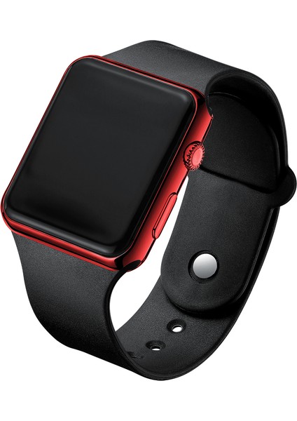 A001-SIYAH Siyah Erkek Izle Kadın Rahat Spor Saatler Beyaz LED Elektronik Dijital Şeker Renk Silikon Bilek Izle Çocuk Dropshipping (Yurt Dışından) indirimleri