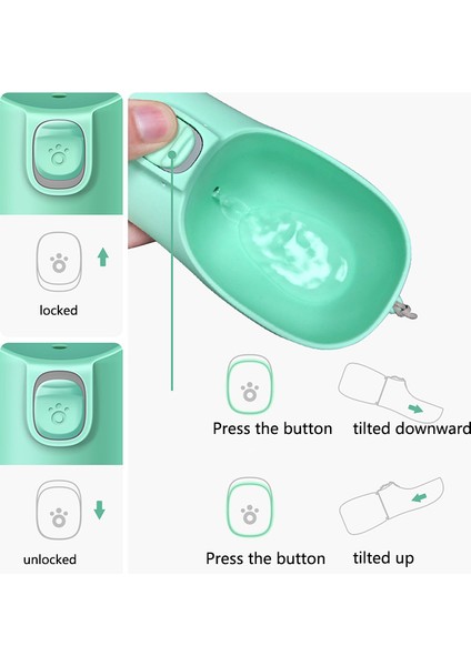 Beyaz 350 ml Taşınabilir Köpek Su Şişesi Küçük Büyük Köpekler Için Kase Açık Yürüyüş Köpek Pet Seyahat Su Şişesi Kedi Suluk Köpek Malzemeleri (Yurt Dışından) fırsatları