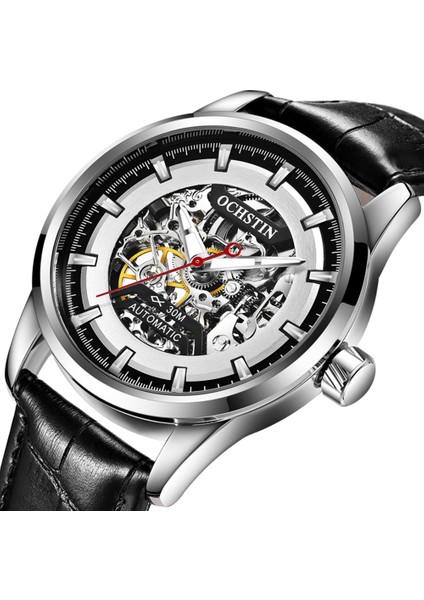 Gümüş Siyah S Üst Marka Lüks Ochstın Erkek Otomatik Mekanik Saatler Su Geçirmez Tourbillon Erkek Izle Öz Rüzgar Spor Kol Saati (Yurt Dışından) modelleri