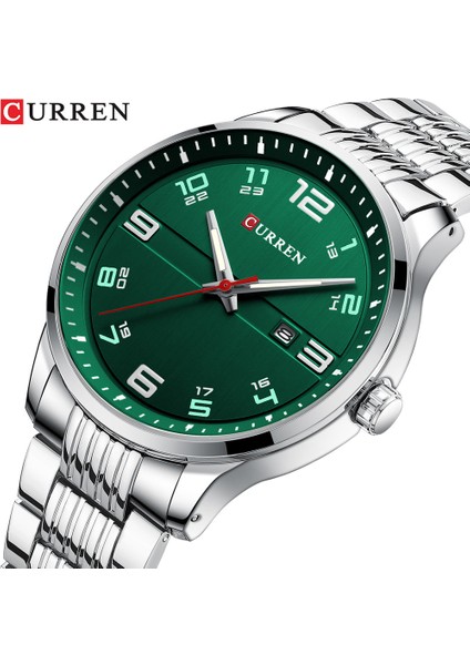 Gri Kutu Curren Moda Tasarımı Paslanmaz Çelik Kuvars Saatler Erkekler Için Rahat Iş Kol Saatleri Aydınlık Eller Saat (Yurt Dışından) indirimleri