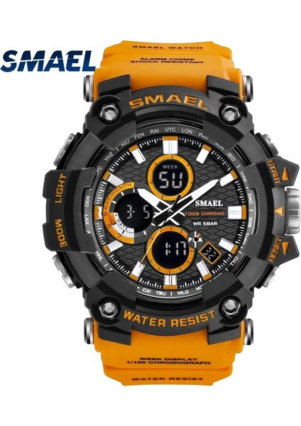 Siyah Spor Izle Ikili Zaman Erkekler Saatler 50M Su Geçirmezerkekler Için Erkek Saat Askeri Saatler 1802D Şok Dayanıklı Spor Saatler Hediyeler (Yurt Dışından)