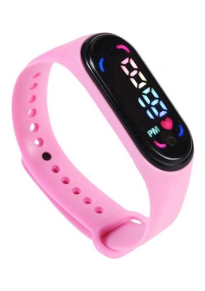 Pembe Çocuk Kol Saati Şık Unisex Su Geçirmez Çocuklar Elektronik Kol Saati Açık Çocuk Kol Saati Çocuk Izle (Yurt Dışından)