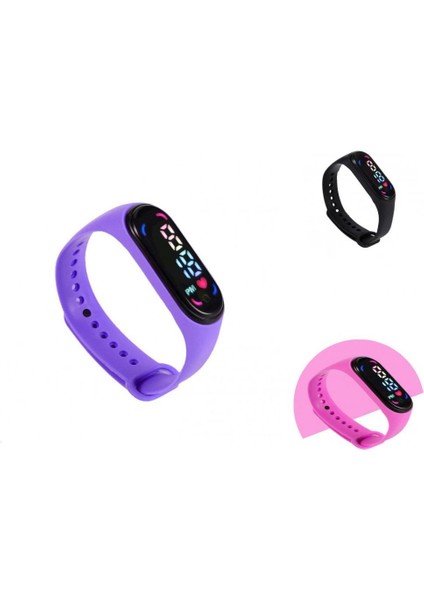 Pembe Çocuk Kol Saati Şık Unisex Su Geçirmez Çocuklar Elektronik Kol Saati Açık Çocuk Kol Saati Çocuk Izle (Yurt Dışından)