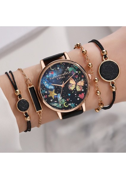 Siyah 5 Adet Set Lvpai Marka 5 Adet Yeni Lüks Moda Bilezik Saat Seti Kadınlar Bayanlar Kol Saati Saatler Bayanlar Relogio Feminino Reloj Mujer 2022 (Yurt Dışından) fiyatları