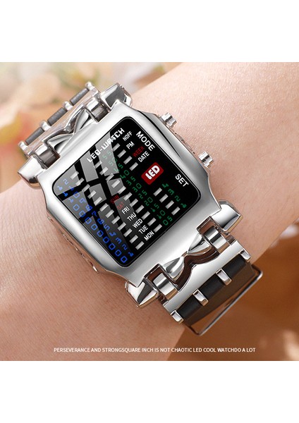 Gül Altın Siyah Ikili Izle Erkekler LED Dijital Saatler Aydınlık Moda Spor Su Geçirmez Saatler Adam Saat Yeni Relogio Masculino (Yurt Dışından) fiyatları