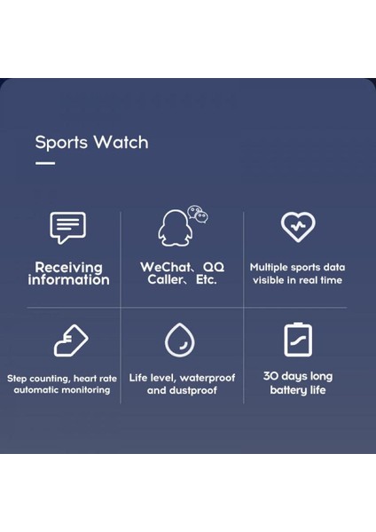 B Mavi Yenı Moda Akıllı Dijital Saat Kadın Erkek Için Çağrı Hatırlatma Uzaktan Kamera Nabız Izleme Spor Kol Saati (Yurt Dışından) indirimleri