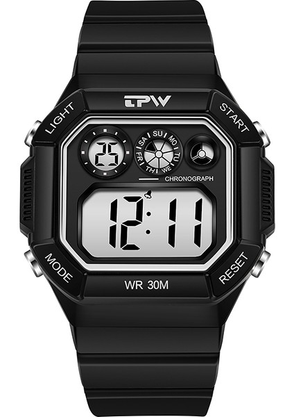 Kırmızı Okunması Kolay Büyük Sayılar Harika Saatler 44MM Kadran 3ATM Suya Dayanıklı LED Arka Işık (Yurt Dışından) fiyatları