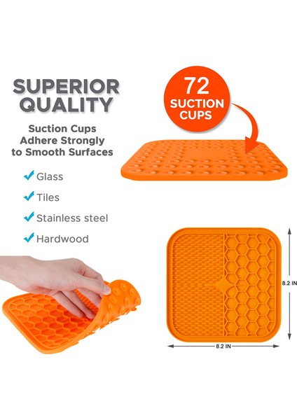 Mavi M 21X21X1CM Köpekler Kediler Için Mat Pet Yalama Pedi Yavaş Besleyici Ped Kedi Köpek Yalama Mat Evcil Hayvan Banyosu Distraksiyon Pedleri Silikon Dağıtıcı Köpek Yalama Mat (Yurt Dışından) fiyatları