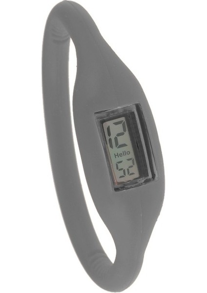 Gri Işık Silikon Iyon Spor Izle Erkekler Kadınlar Anyon Negatif Silikon Jöle Kauçuk Adam Bayanlar Moda 3ATM Suya Dayanıklı B101-3 (Yurt Dışından)