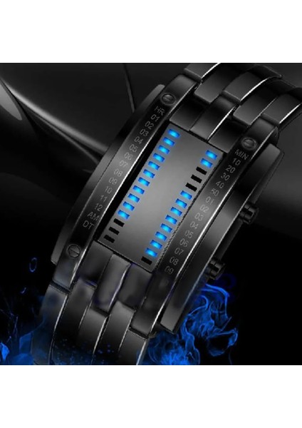 Kadın Gümüş Mavi Moda Yaratıcı Dijital Saat Erkekler Ikili Saat Su Geçirmez Spor Erkek Saati Elektronik Saatler Ikili Saat Reloj Binario (Yurt Dışından) fiyatları