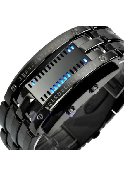 Kadın Gümüş Mavi Moda Yaratıcı Dijital Saat Erkekler Ikili Saat Su Geçirmez Spor Erkek Saati Elektronik Saatler Ikili Saat Reloj Binario (Yurt Dışından) indirimleri