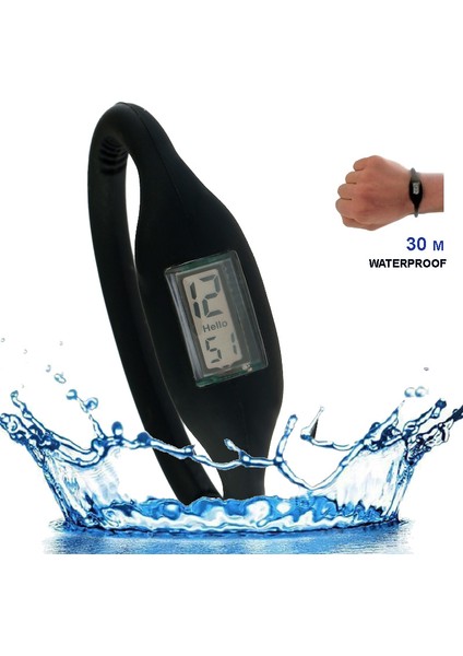 Gri Işık Silikon Iyon Spor Izle Erkekler Kadınlar Anyon Negatif Silikon Jöle Kauçuk Adam Bayanlar Moda 3ATM Suya Dayanıklı B101-3 (Yurt Dışından) fiyatları