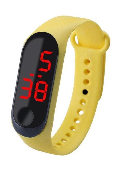 L LED Dijital Saat Erkekler Kadınlar Rahat Moda Spor Kız Bilezik Erkek Saatler Elektronik Silikon Kol Saati Çocuklar Çocuklar Için (Yurt Dışından)