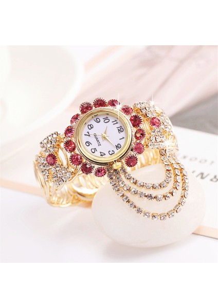 Kırmızı 2023 Üst Marka Lüks Taklidi Bilezik Izle Kadın Saatler Bayanlar Kol Saati Relogio Feminino Reloj Mujer Montre Femme Saat (Yurt Dışından) modelleri