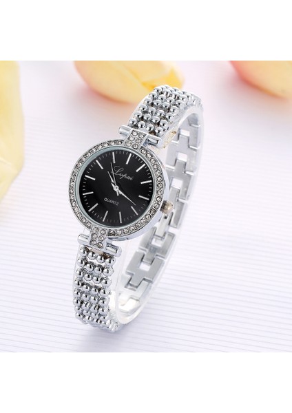 Altın Siyah Lüks Kristal Kadın Bilezik Saatler Üst Marka Moda Elmas Bayanlar Kuvars Izle Çelik Kadın Kol Saati Montre Femme Relogio (Yurt Dışından) fırsatları
