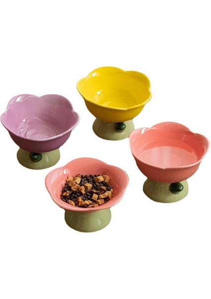 Stil 1 Seramik Kedi Kase Çiçek Şekli Köpek Yavrusu Besleyici Besleme ve Yemek Yemi Su Kediler Için Yükseltilmiş Çanak Evcil Hayvan Malzemeleri (Yurt Dışından) fiyatları