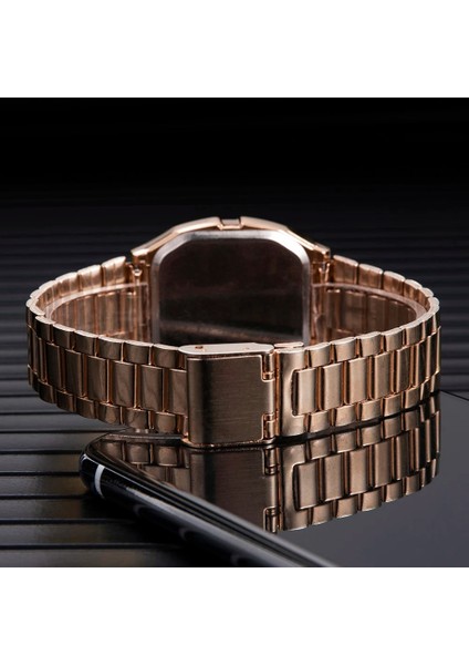 Altın 2021 Yeni Dijital Saat Erkekler Için Lüks Paslanmaz Çelik Bağlantı Bandı Spor Bilezik Erkek Iş Saatleri Saat Relogio Masculino (Yurt Dışından) indirimleri