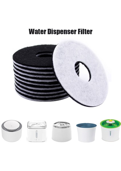 10 Adet Değiştirilmiş Aktif Karbon Filtre Pet Köpek Yuvarlak Çeşme Dağıtıcı Yedek Filtreler Çiçek Kedi Su Içme Çeşmesi (Yurt Dışından) modelleri