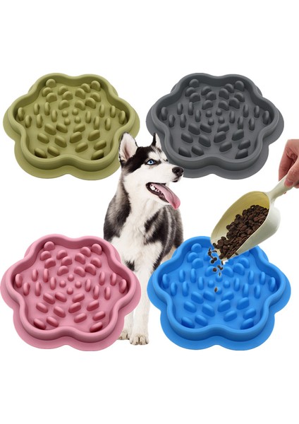 Resim Rengi Silikon Pet Yalama Pedi Kedi ve Köpek Slow Food Kaymaz Placemat Hayvan Mama Kabı CW2219 Huan Le Yang Guang (Yurt Dışından) fiyatları