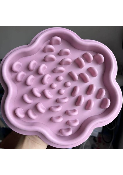 Resim Rengi Silikon Pet Yalama Pedi Kedi ve Köpek Slow Food Kaymaz Placemat Hayvan Mama Kabı CW2219 Huan Le Yang Guang (Yurt Dışından) modelleri