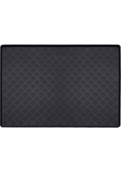 Siyah 40X60 cm Evcil Hayvan Mama Matı Pet Placemat Köpek Hayvan Mama Kabı Ped Köpekler ve Kediler Su Geçirmez Besleme Matı Gıda ve Su Taşmasını Önlemek Silikon (Yurt Dışından)