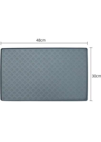 Siyah 40X60 cm Evcil Hayvan Mama Matı Pet Placemat Köpek Hayvan Mama Kabı Ped Köpekler ve Kediler Su Geçirmez Besleme Matı Gıda ve Su Taşmasını Önlemek Silikon (Yurt Dışından) modelleri