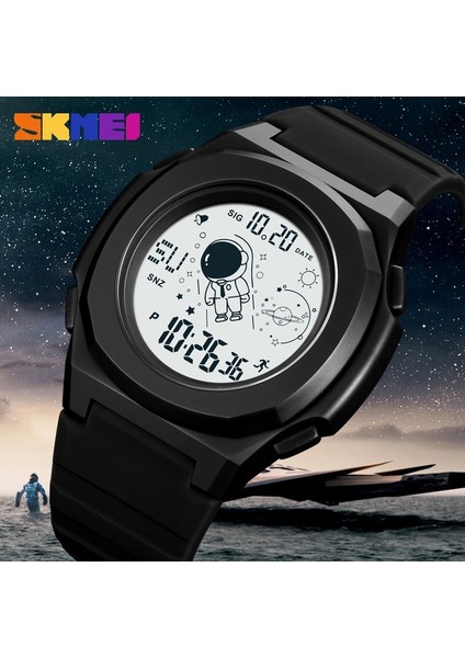 Siyah Beyaz Skmeı Spor Erkek Saatler Lüks Elektronik Hareketi Geri Sayım Chrono Dijital Saat Aydınlık Su Geçirmez Moda Kol Saati (Yurt Dışından) fırsatları